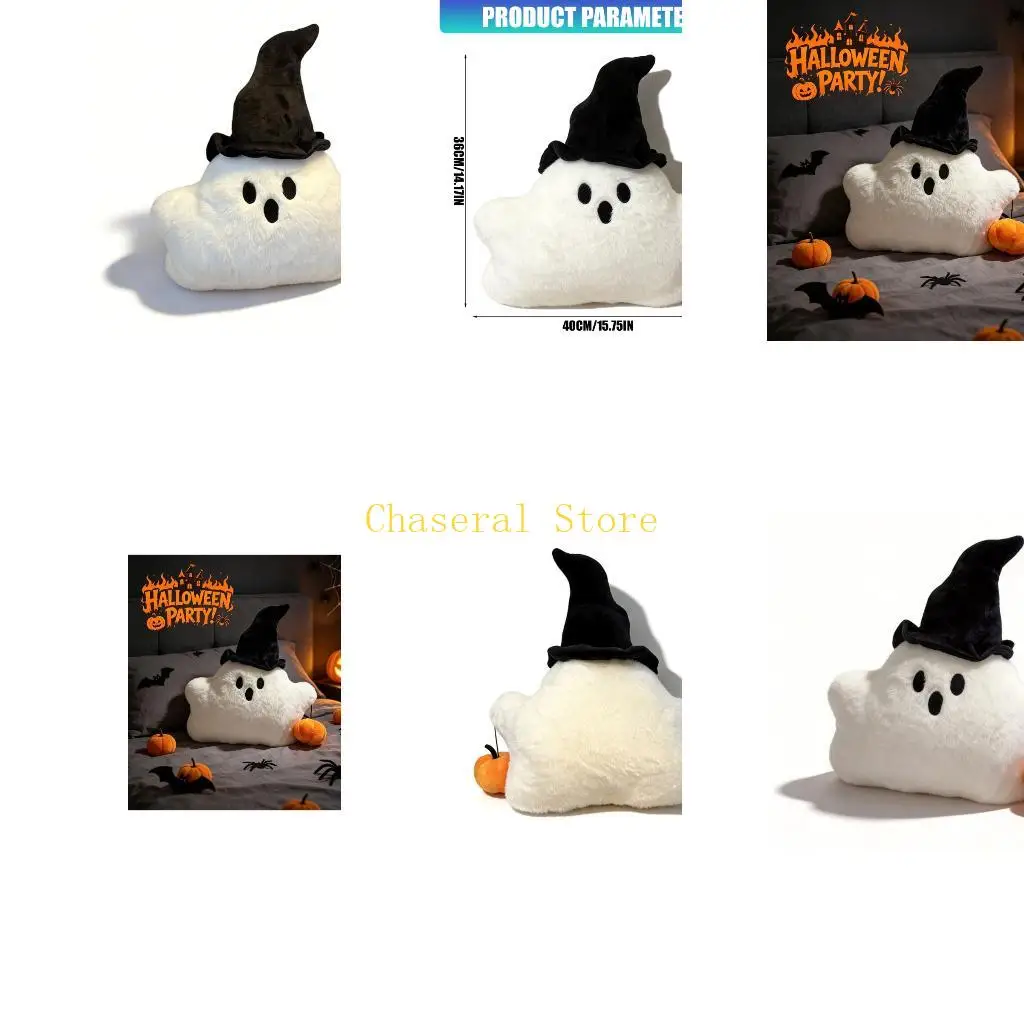 E7CE Lovely Halloween Pumpkin Devil Plush Doll Throw Pillow with Cloud Soft Stuffed Doll For Home Office Couch Decoration