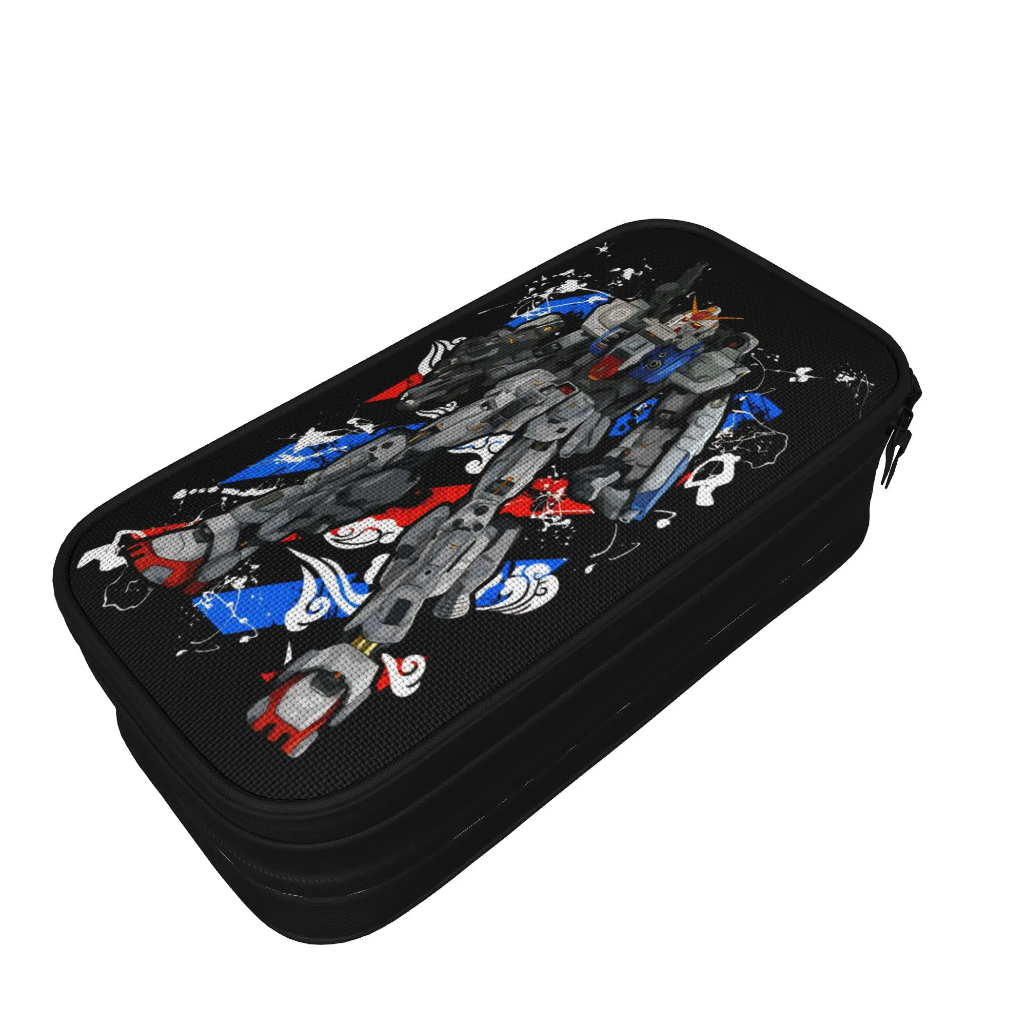 mobile suit gundams Pencil Case Double Layer Large-capacity Office Supplies  Pen Case Amazing Gift