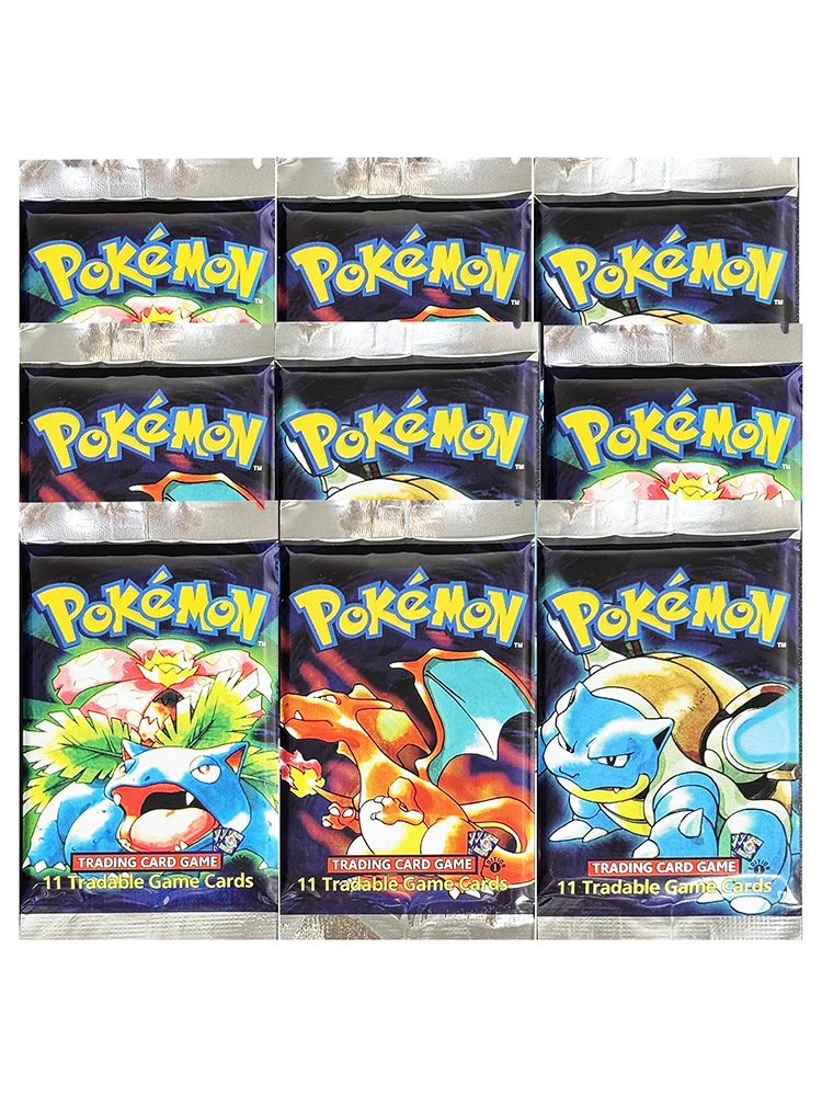 1ST Edition Basisset 1999 Booster Pack TCG Basisset Onbeperkte gamekaarten Pokemon Charizard Blastoise Venusaur TCG Collectible - afbeelding 2