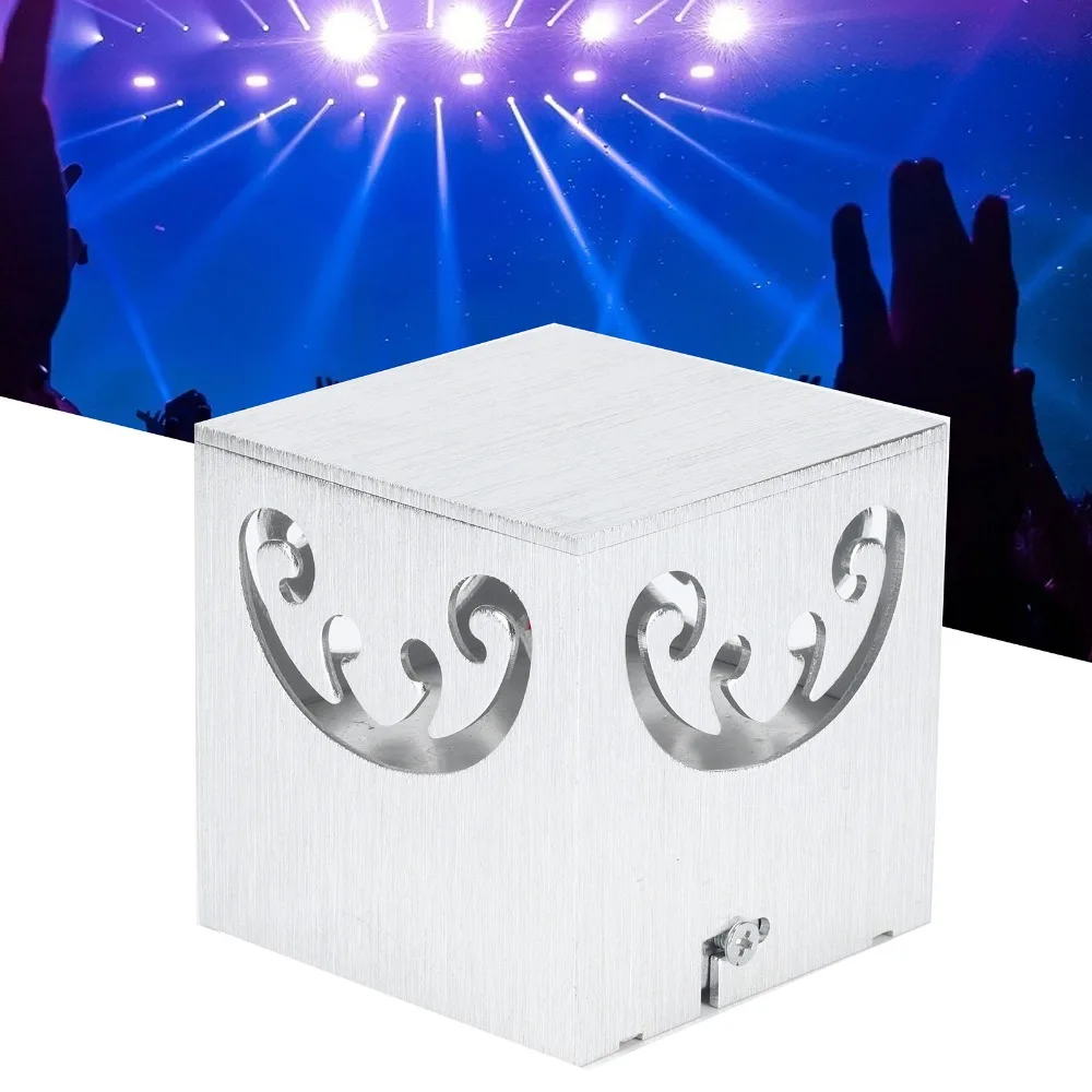 Innovative 3W Wall Lamp Aluminum Square Shape Decorative Light 85-265V 7 Colors Projection Light Hotel