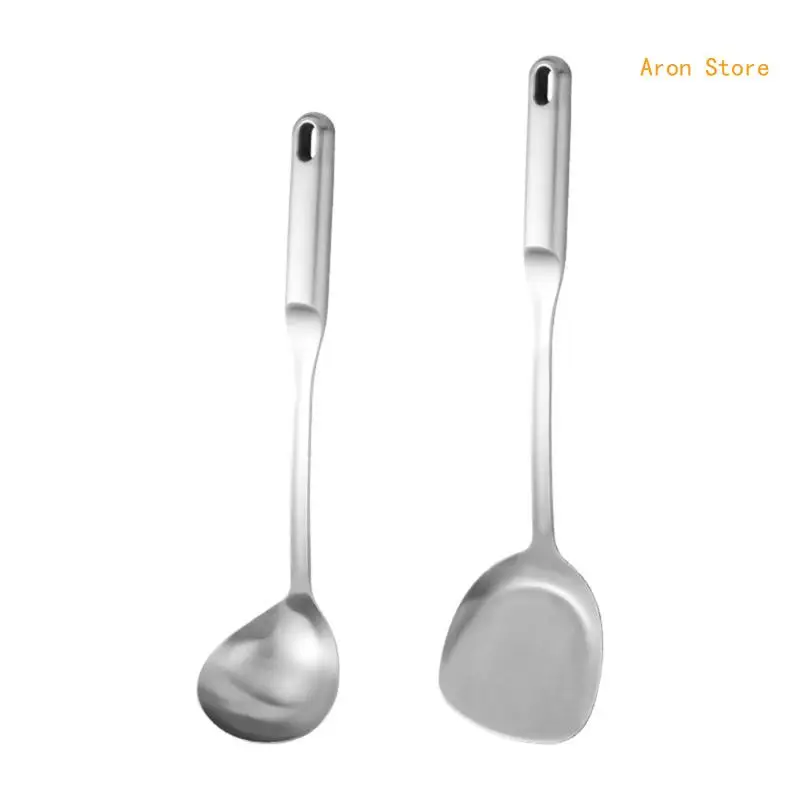 

Practical Spoon/Shovel Stainlesss Steel Wok Spatula/ Ladle Cooking Equipments Thickening Metal Utensils for Kitchen H3CF