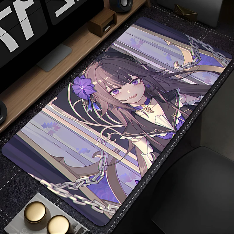 Anime Computer Mouse Pad Gamer MousePads H-honkai Star Rail Herta Gaming Mousepad Soft Desk MausePad Keyboard Mouse Carpet