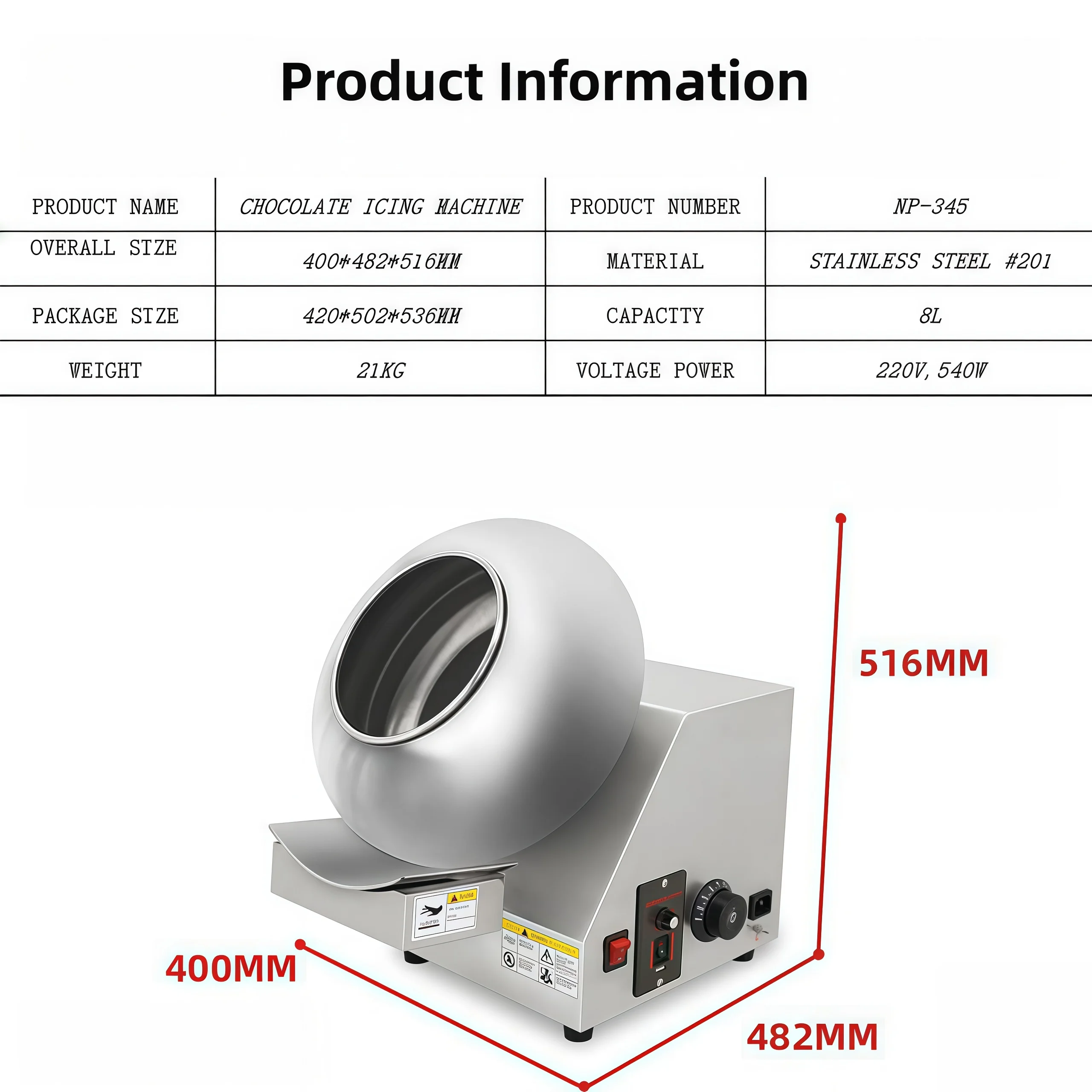 Automatic Modern Sugar Coating Machine For Peanut Gummy Candy And Almond Nut Caramel Coating Commercial Usage