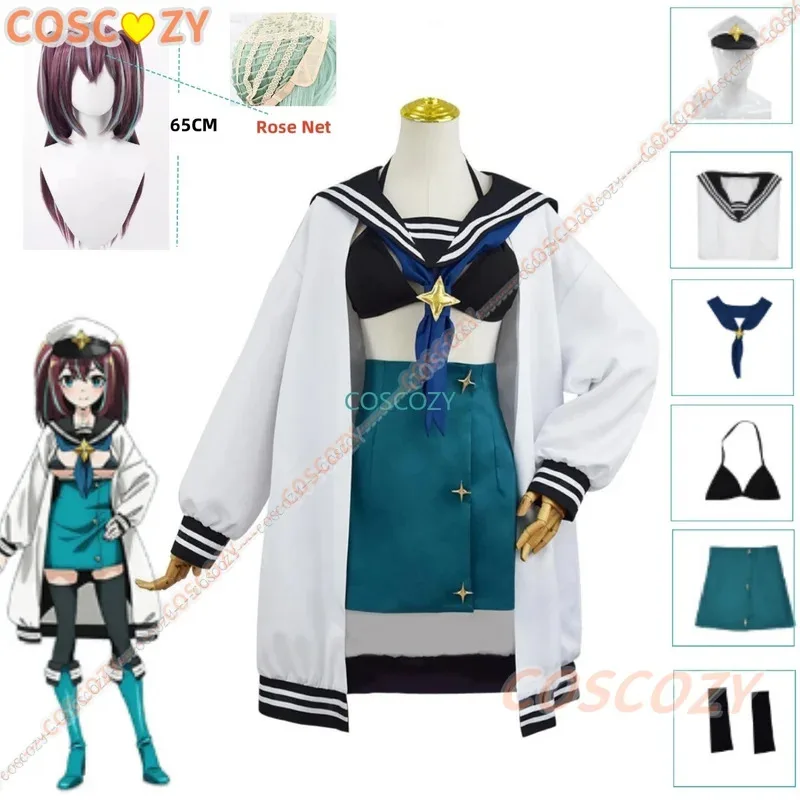 2025 yiyi Loco Musica Cos Anime Mahou Shoujo Ni Akogarete espiando sobre chicas mágicas Akoya Matama Cosplay disfraz peluca uniforme Co