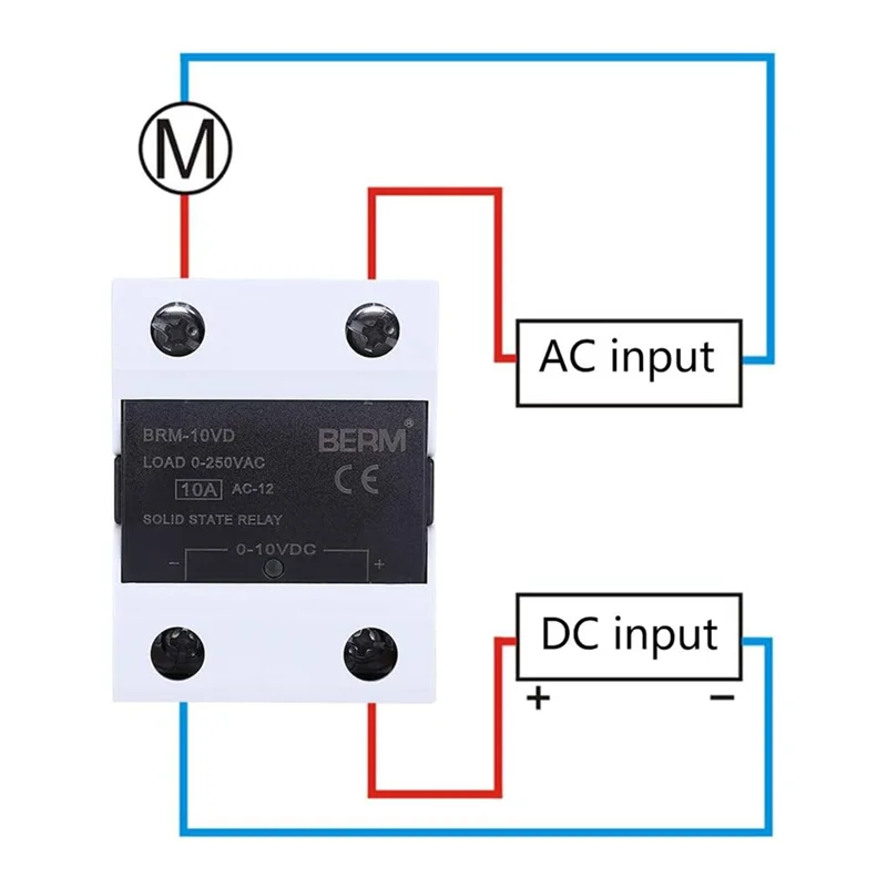 ABKI-BERM BRM-10VD 솔리드 스테이트 릴레이 DC 제어 AC 조용하고 무소음 긴 서비스 수명
