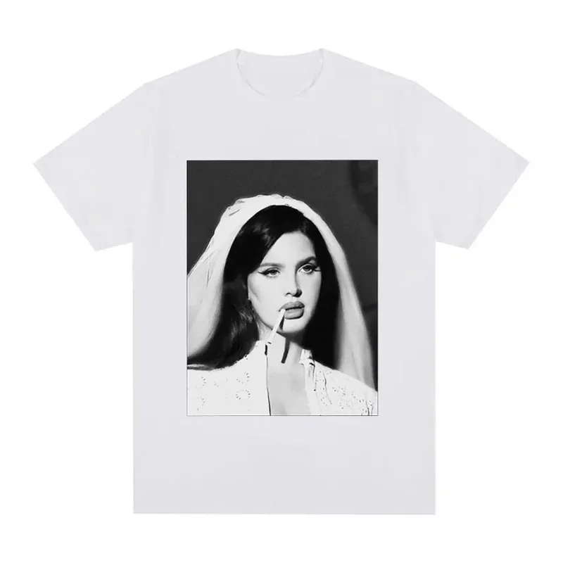 Singer Lana Del Rey print graphic t shirt men women cool hip hop retro tee summer casual oversized T shirts streetwear