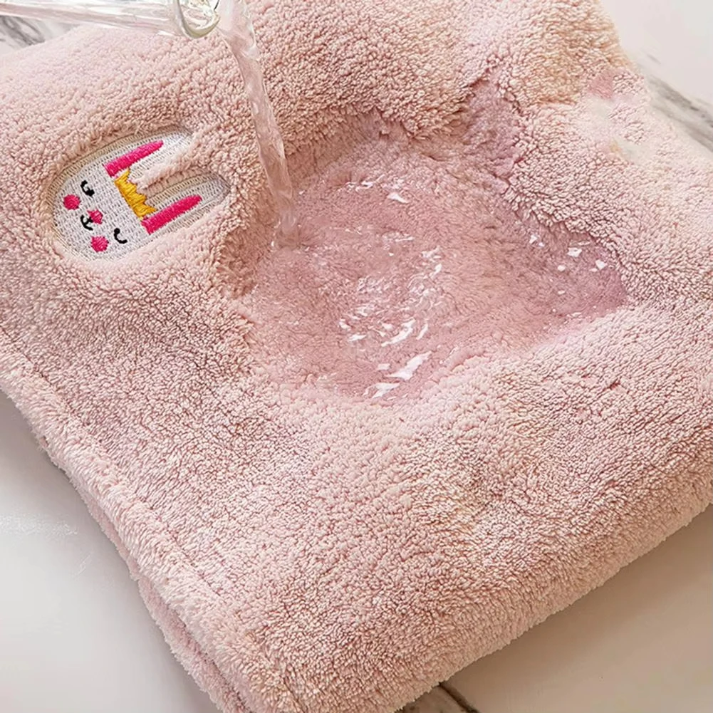 Quickly Dry Hair Hat Super Absorbent Soft Bathroom Women Head Towel Girl Cute Hair Towel Hair Dry Wrap Bonnet with Buckle Design