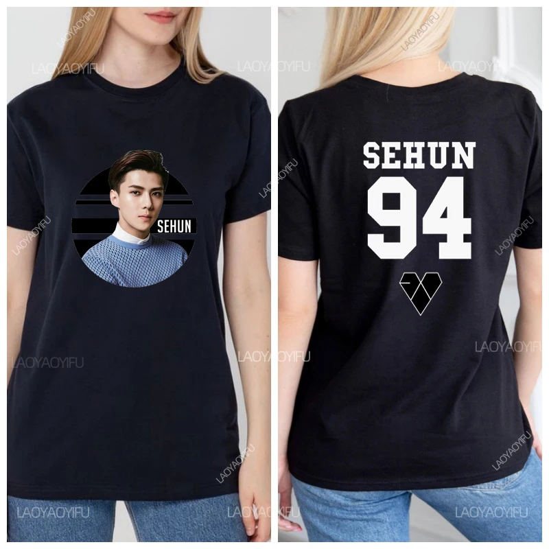 Oh Se Hun Y2k Tops Funny T Shirts Korean Fashion Woman Blouse 2023 Clothes for Women Female Clothing Kpop Zevity T-shirts Shirt