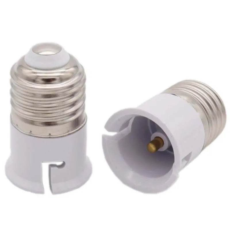 White Black E27 to B22 Led Light Lamp Holder Converter Screw Bulb Socket Adapter LED Saving Light Halogen Lamp Bases 3A 220V