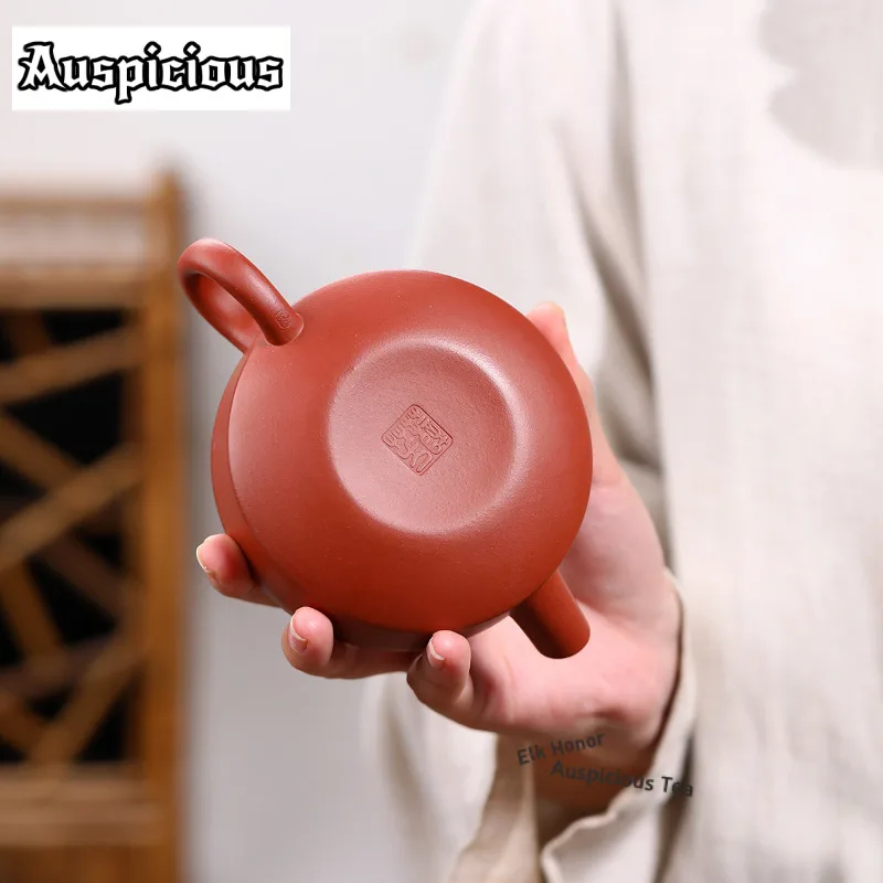 180ml Elegant Yixing Purple Clay Teapots Handmade Big Caliber Pot Raw Ore Black Mud Kettle Zisha Tea Set Tea Services Collection