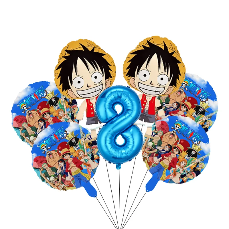 One piece Birthday Decorative Luffy Ballons Cute Cartoon Aluminum