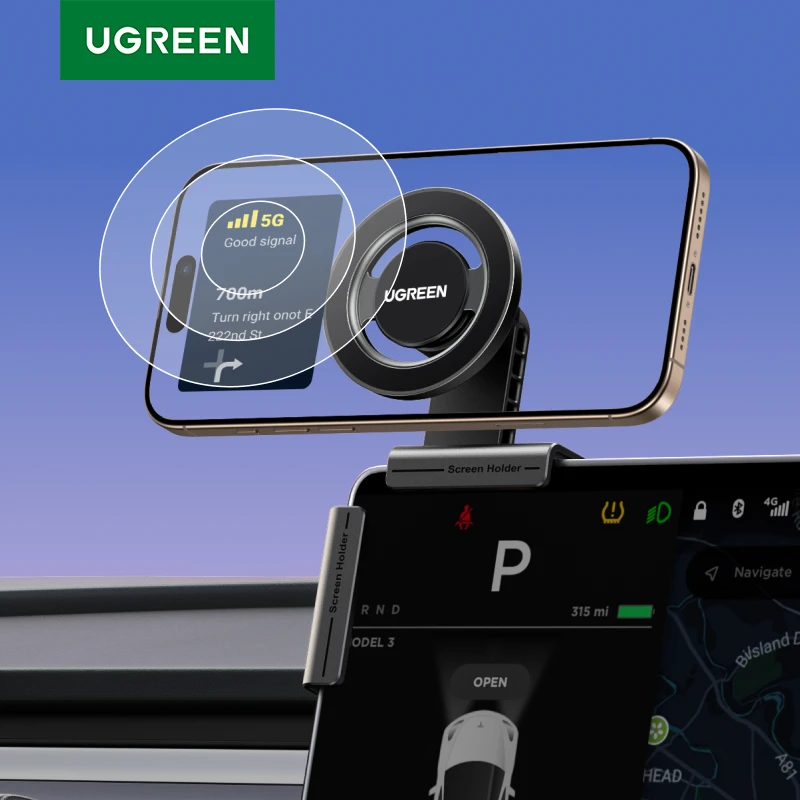 Ugreen Suporte Magnético para Tesla com MagSafe