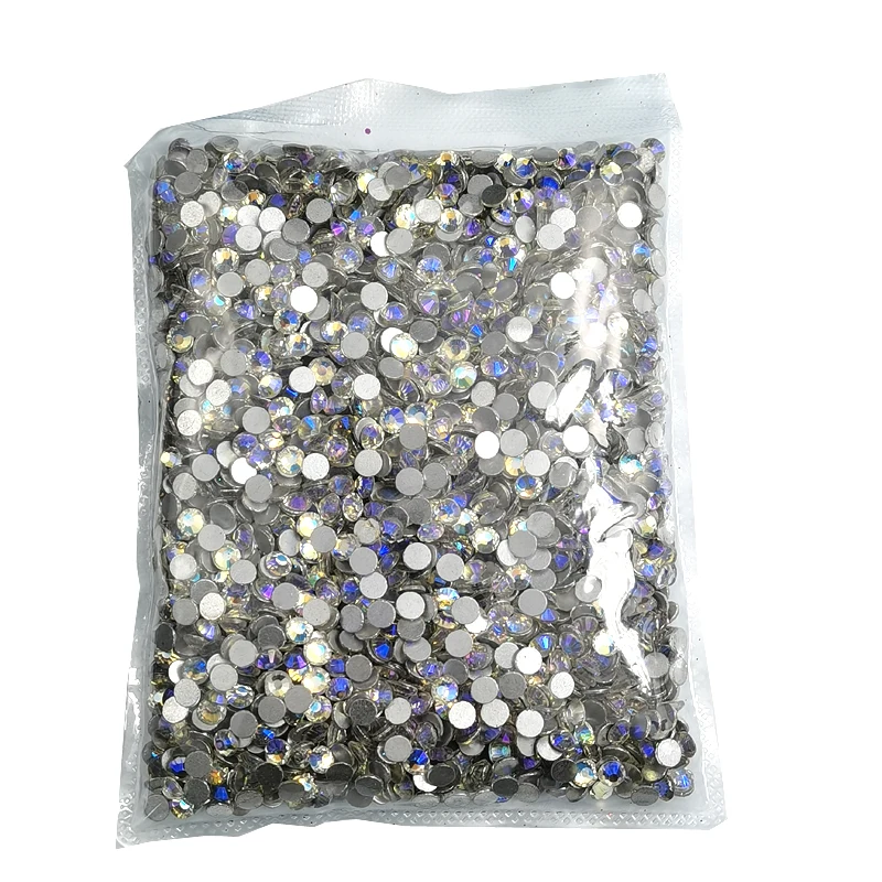 SS3-SS20 Flatback Nail Crystals Rhinestones for Nails 3D Nail Art Decorations In Bulk 14400pcs Wholesale DIY Glass Gems Stones