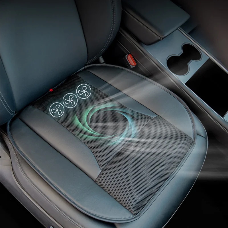 

A33K-Car Seat Cushion Air-Blowing Cushion Ventilation Cushion Universal Car Seat Cushion Seat Cushion With Usb Fan