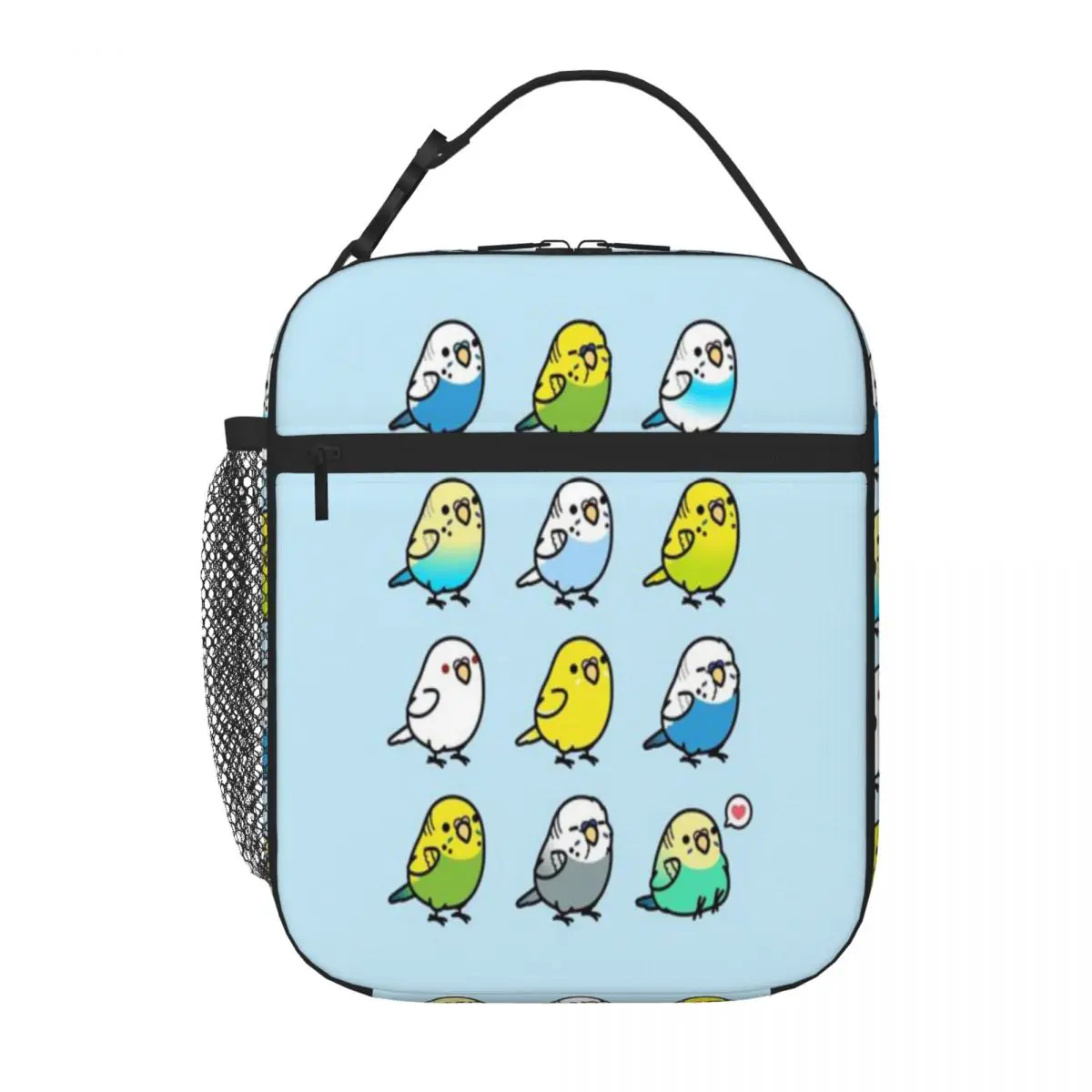Bestselling Chubby Budgies Double Layer Food Cooler Bag Family Outing Neoprene Lunch Bag