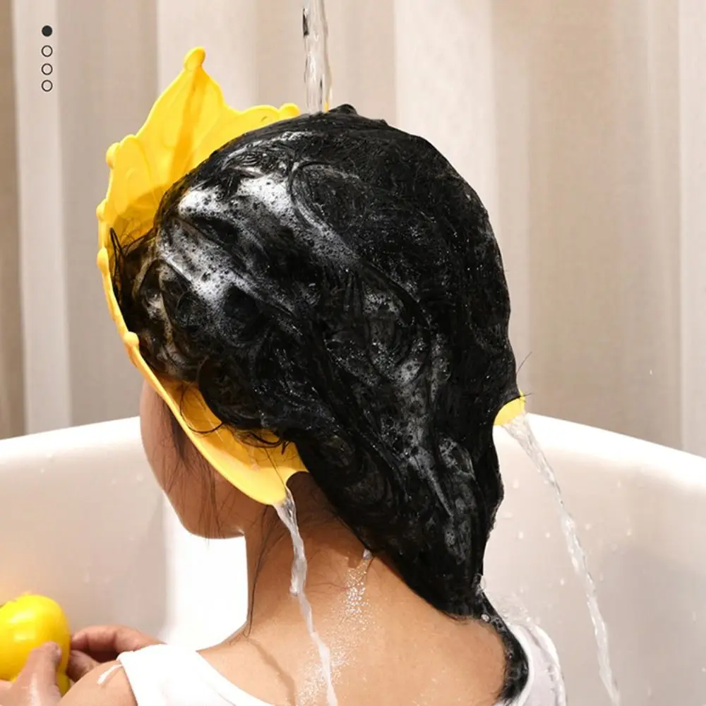 Accessories Silicone Hair Wash Hat Ear Protection Waterproof Shampoo Cap Adjustable Bath Head Cover Bathing