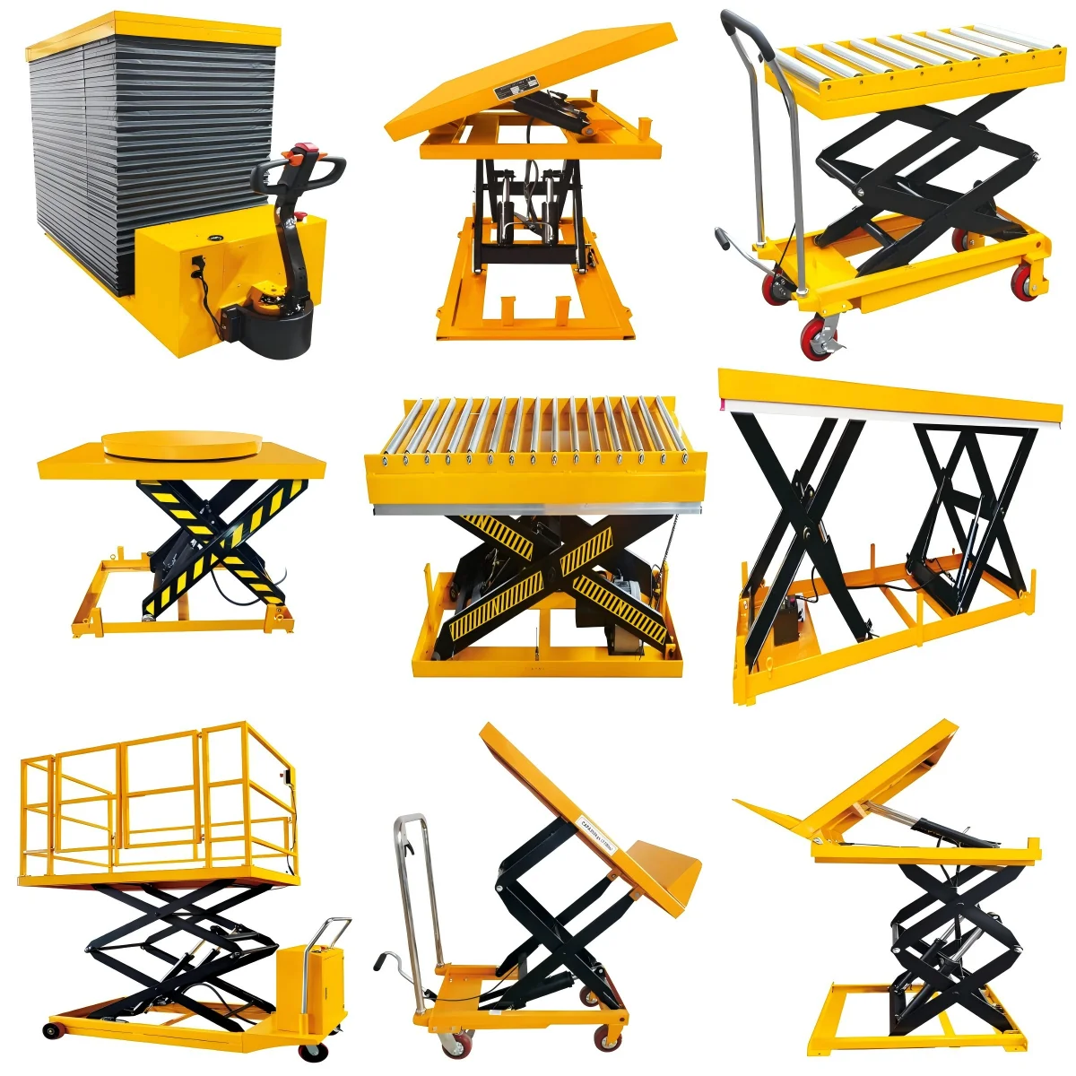 Heavy-Duty Stationary Scissor Lift With Rotatory Table Column Small Electric Lift Platform Electric Lifting Table Frame
