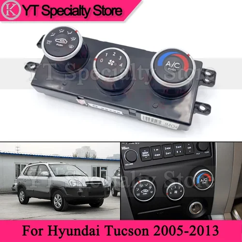 Kamshing Panel de interruptor de aire acondicionado usado para Hyundai Tucson 2005-2013 A/C calentador interruptor de clima botón de perilla de aire acondicionado