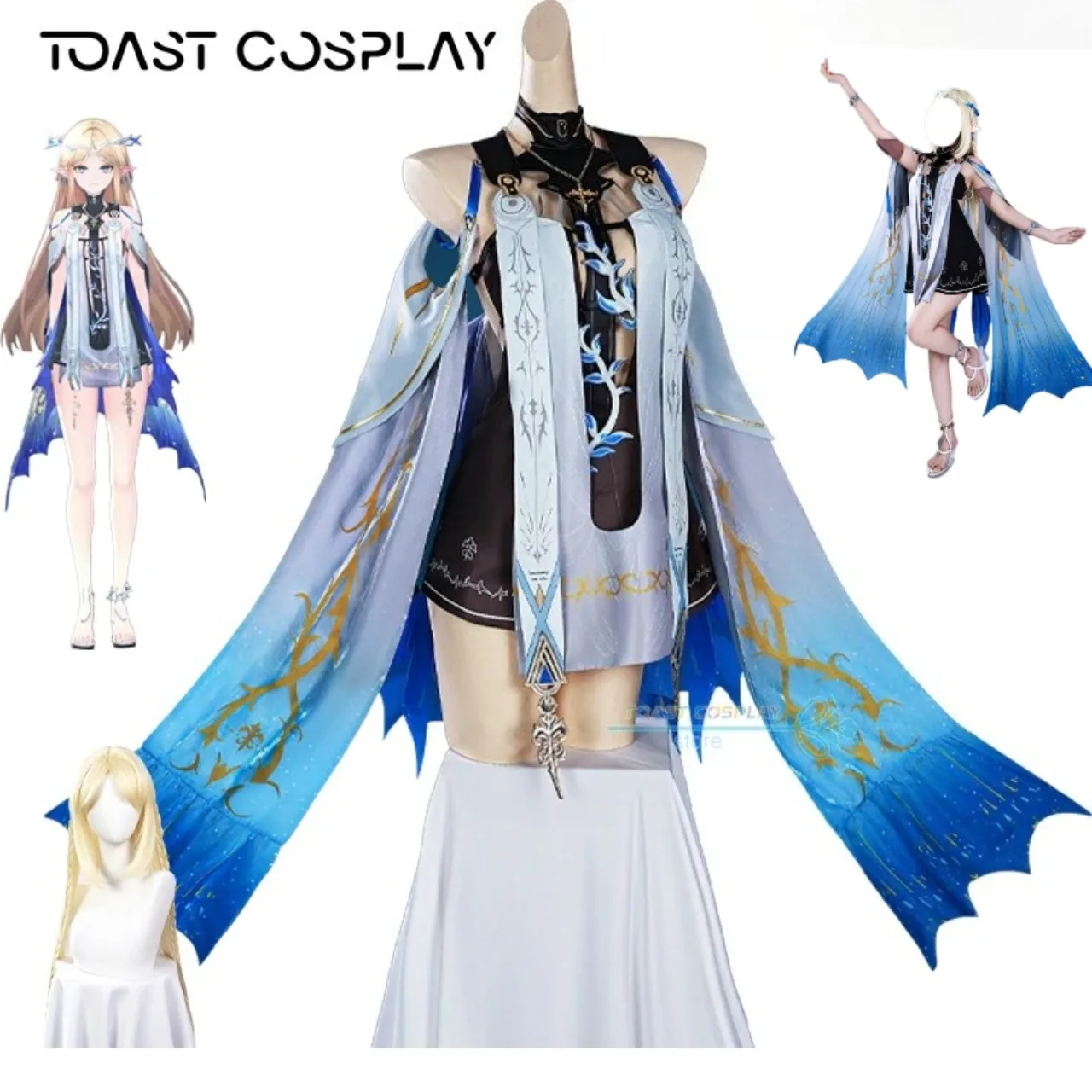 

Wuwa Cartethyia Косплей Игра Wuthering Waves Cartethyia Косплей Костюм Униформа Женская Вечеринка на Хэллоуин Ролевые Игры Парик Обувь Костюмы