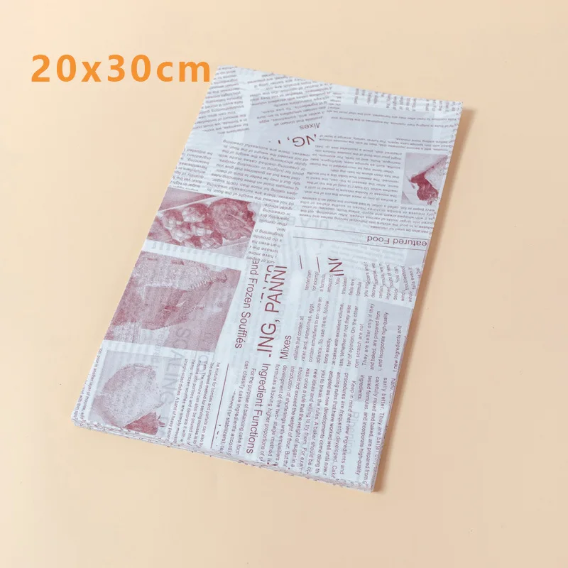 100/300 Stuks Oliebestendig Papier Voor Inpakken Burger Brood Gebakken Voedsel Sandwich Verpakking Friteuse Air Bakpapier Plaat Accessoires