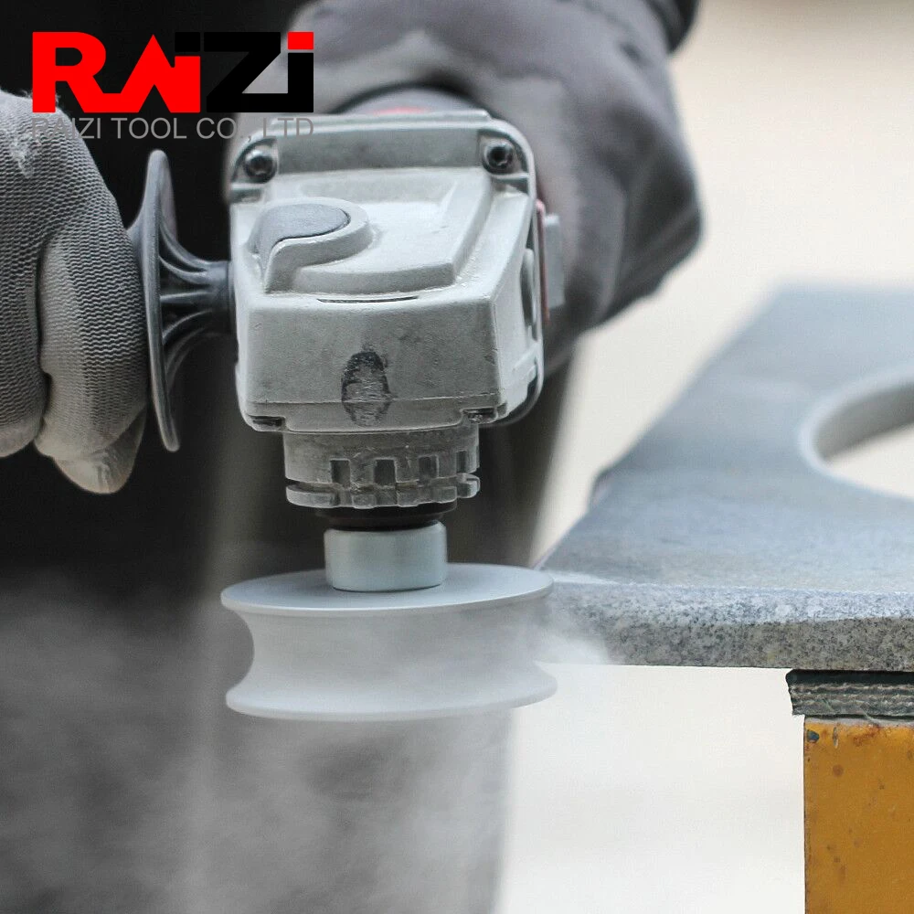 Raizi M14 Thread Vacuum Brazed Diamond Hand Profile Wheel For Marble Granite Ceramic Demi-bullnose Edge Profile Grinding Wheel