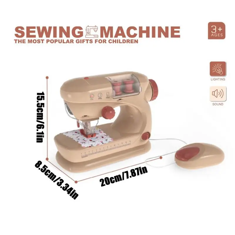 Kids Mini Simulation Sewing Machine Toy Mini Furniture Toy Educational Learning Design Clothing Toys birthday Gift Girls Toy