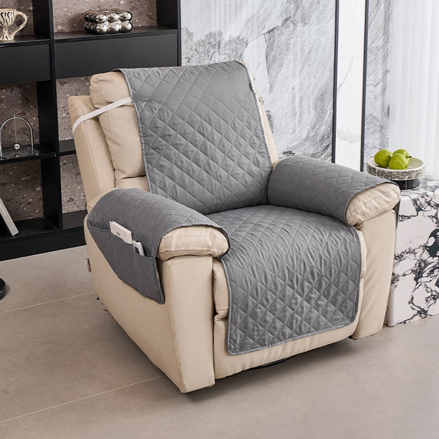 Solid Color Recliner Sofa Cover Dogs Pets Kid Anti-Slip Chair Covers Anti-wear Armchair Slipcovers Furniture Protector