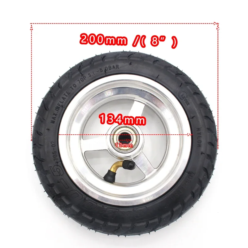 High Quality 8x2.00-5 tubeless wheel DIY 8*2.00-5 vacuum  with alloy hub for KUGOO S1 S3 Electric Adult Scooter