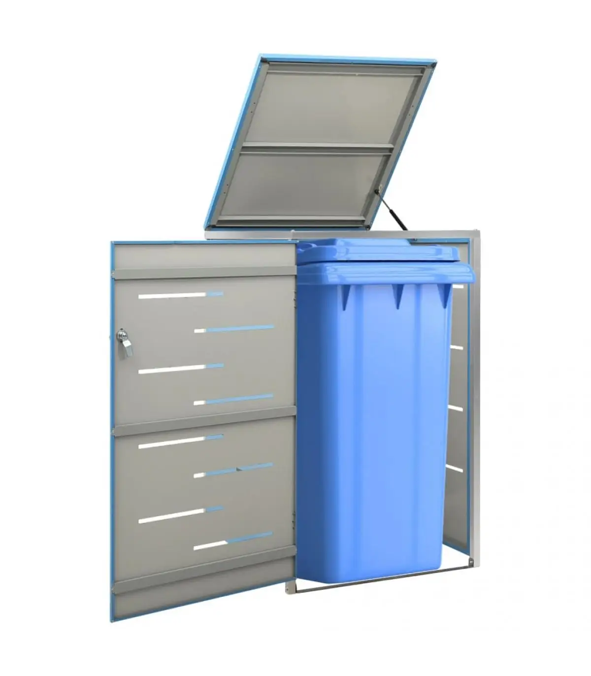 69x77,5x115cm single steel garbage container waste container holders