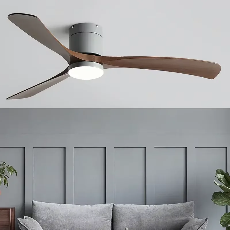 Ventilateur de Sol Basse avec Lumière LED, Design Moderne et Simplicité, Télécommande DC, Plafonnier d'Nik, 110/220V