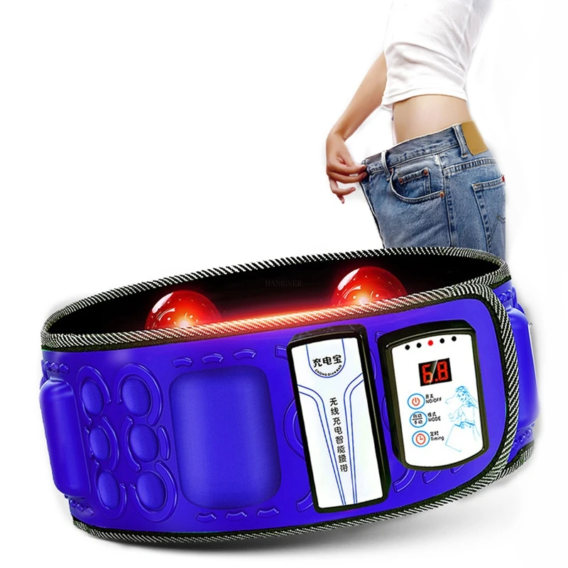 Electric Infrared Slimming Belt Lose Weight Fitness Massager X5Times Vibration Abdominal Belly Fat Burn Loss Effective 110-240V