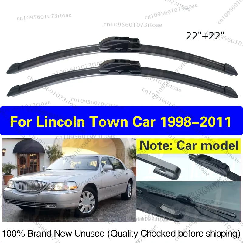 

For Lincoln Town Car 1998 - 2011 Car Front Wiper Blades Windshield Windscreen Front Window Rain Brush 22"+22" Car Accessories