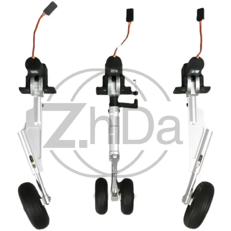 Metal Shock‑Absorbing Electric Retract Landing Gear With Worm Gear, RC EDF Jet Spare Part for Fixed‑Wing Model Aircraft