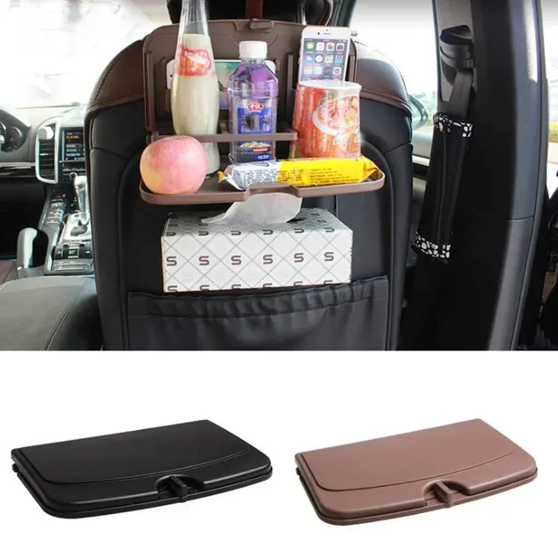 Auto Back Seat Organizer Drink Food Cup Tray Holder Stand Folding Car Drink Holder Cartoon Baby Dinner Plate for Car Kids