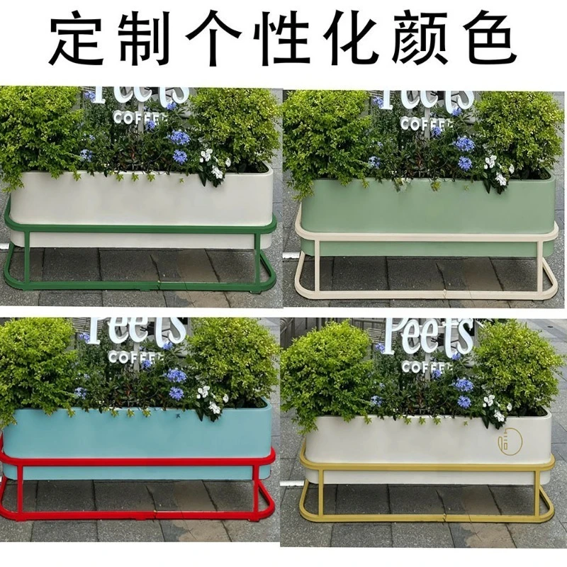 Custom Movable Stainless Steel Trellis Planter, Flower Basket for Garden Restaurant