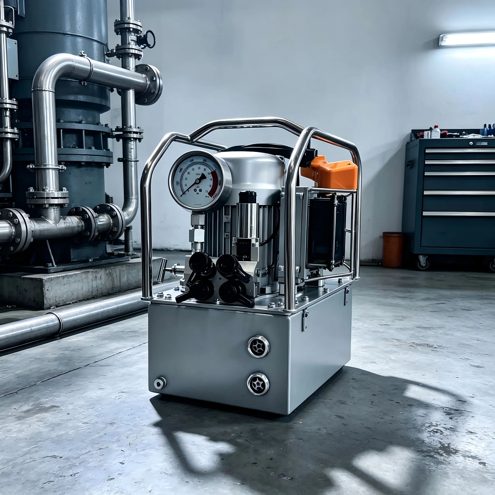 WPT25 High Pressure Electric Pump 700bar Three Stage Flow 4 Interfaces for Bolt Tightening Hydraulic Torque Wrench Pump