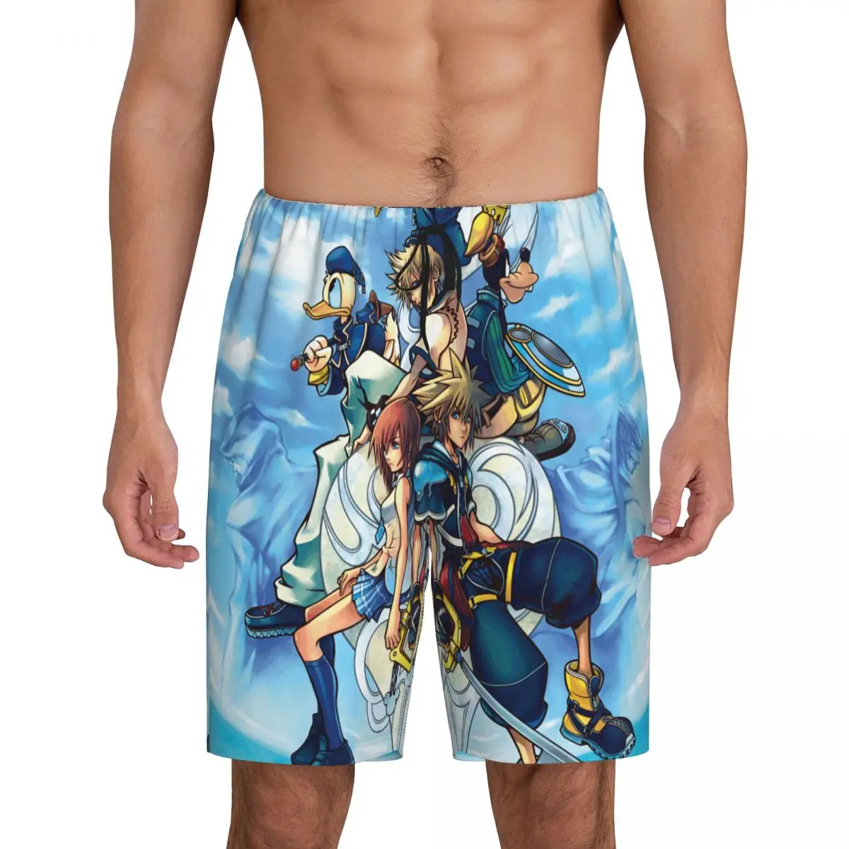 

Custom Print Anime Game Kingdom Hearts Pajama Shorts Men's Sleepwear Bottoms Sleep Short Pjs with Pockets