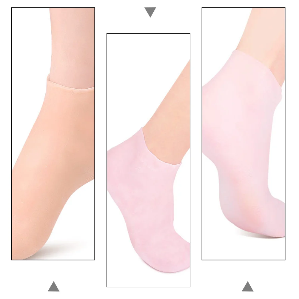 

3 Pairs Moisturizing and Anti-cracking Socks Foot Pedicure for Women Woman Moisturizer Sebs Lotion Dry Cracked Feet Miss