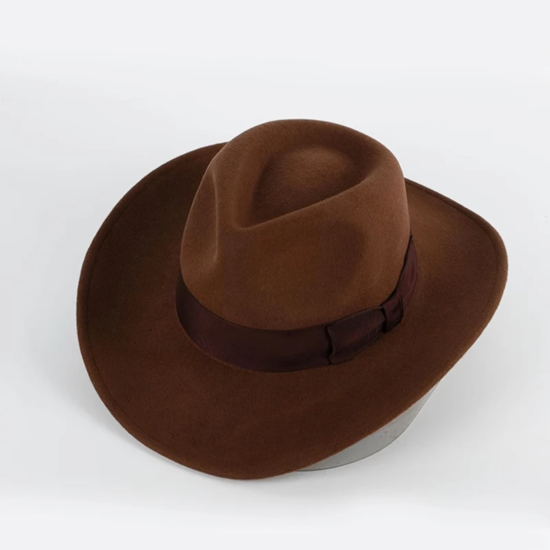 Premium Wool Felt Crushable Outback Hat Outdoor Cowboy Fedora Hat Men Big XL Size Ships in Box