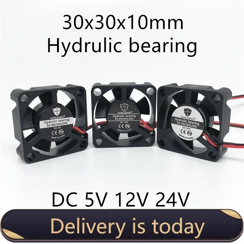 

НОВЫЙ бесшумный вентилятор для 3D-принтера 3010, 30 мм, 30*30*10 мм, 3 см, вентилятор для видеокарты, охлаждающий вентилятор 24 В, 0,05 А с 2 контактами