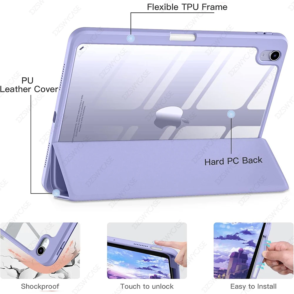 Hülle für iPad 10./11. Generation A16, 9./8./7. Generation 10.2, 5./6. Generation 9.7, Air 10.9 M4 M3 M2 11 13, Pro 11 12.9 13 M5, Mini 7/6 A17 Pro Cover – Detail 10