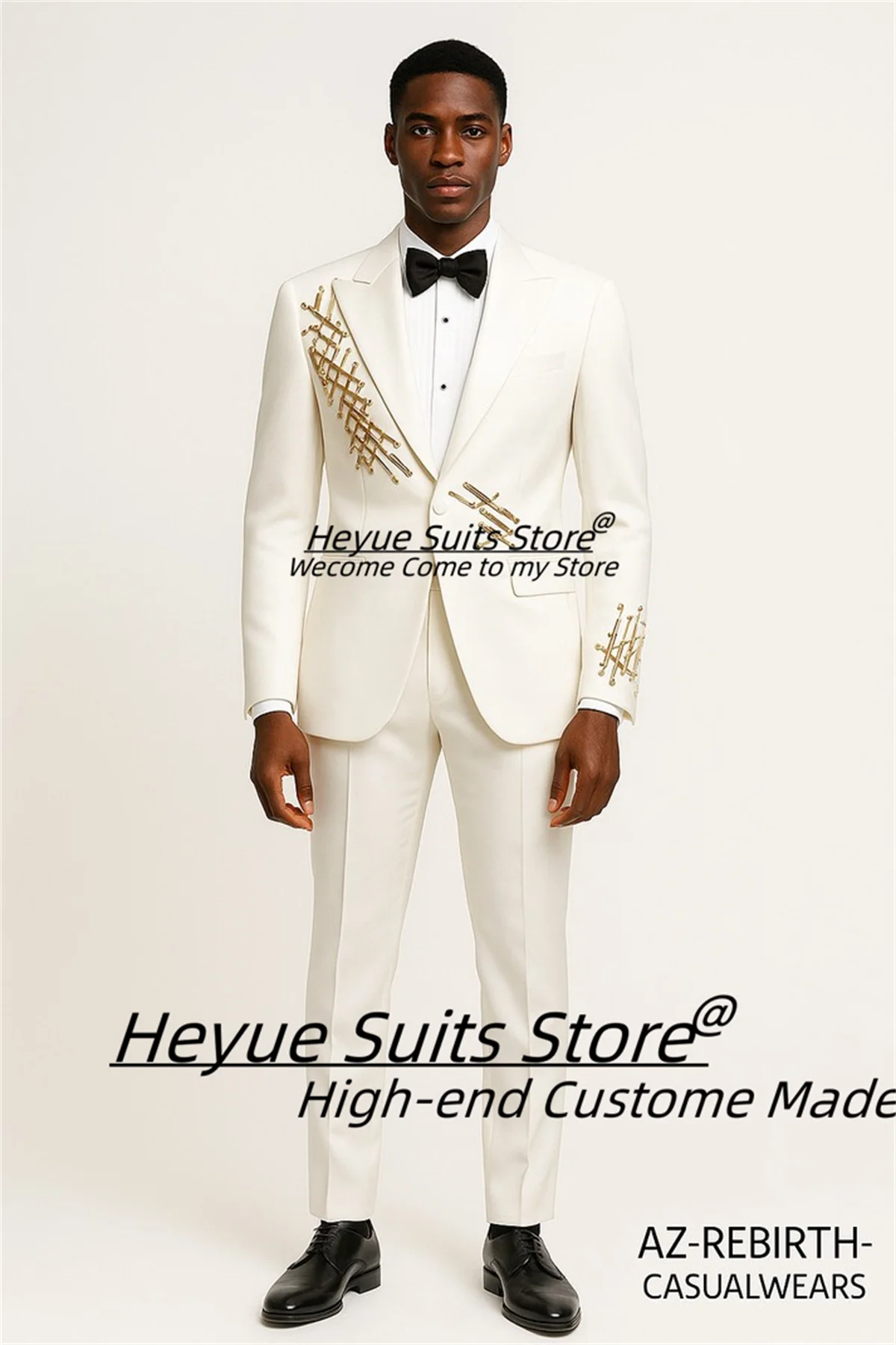 

Customized Formal Men Suits Elegant Slim Fit Peak Lapel Groom Wedding Tuxedos 2Pieces Sets Male Party Blazers trajes para hombre