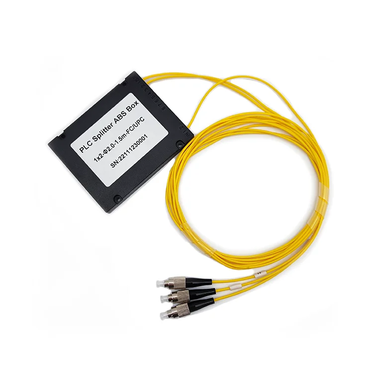 PLC Splitter With FC/UPC Connector Low Return Loss Fiber Optical Splitter Box Type PLC Splitter