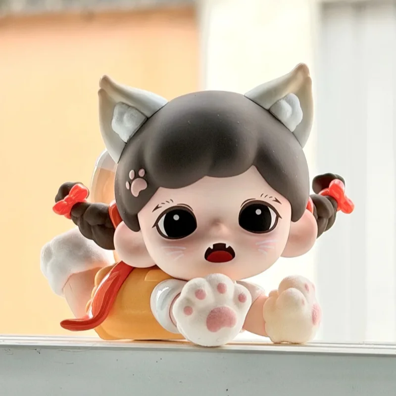 Zoraa Meow Cat Face Mini Series Blind Box Guess Bag Mystery Box Toys Anime Desktop Ornaments Gift