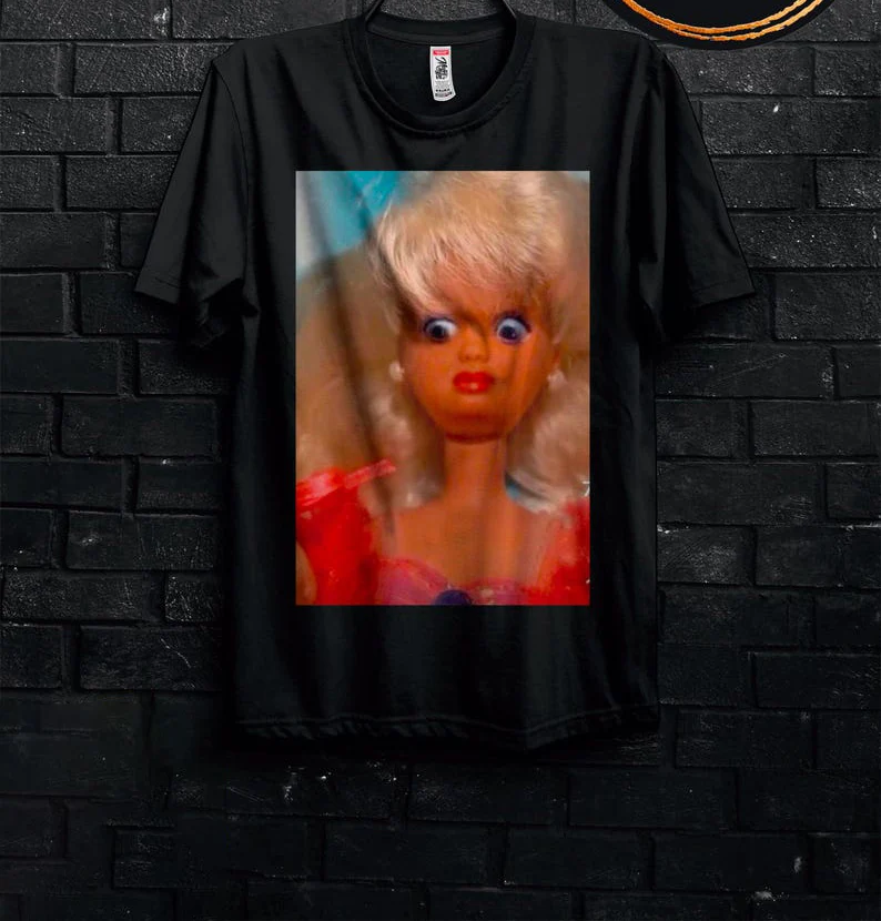Distressed Doll Face Meme T-shirt Popular Tshirt Gen Z Women Men Streetwear Oversized Y2k Cotton High Quality Female Clothing