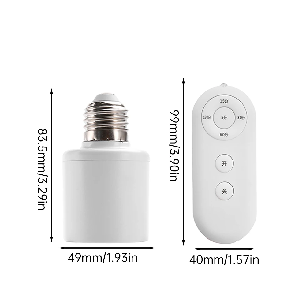 5.8G Radar Sensor Remote Control Light Bulb Holder AC110-240V Wireless Light Switch Time Remote Lamp Socket E27 Base Controller