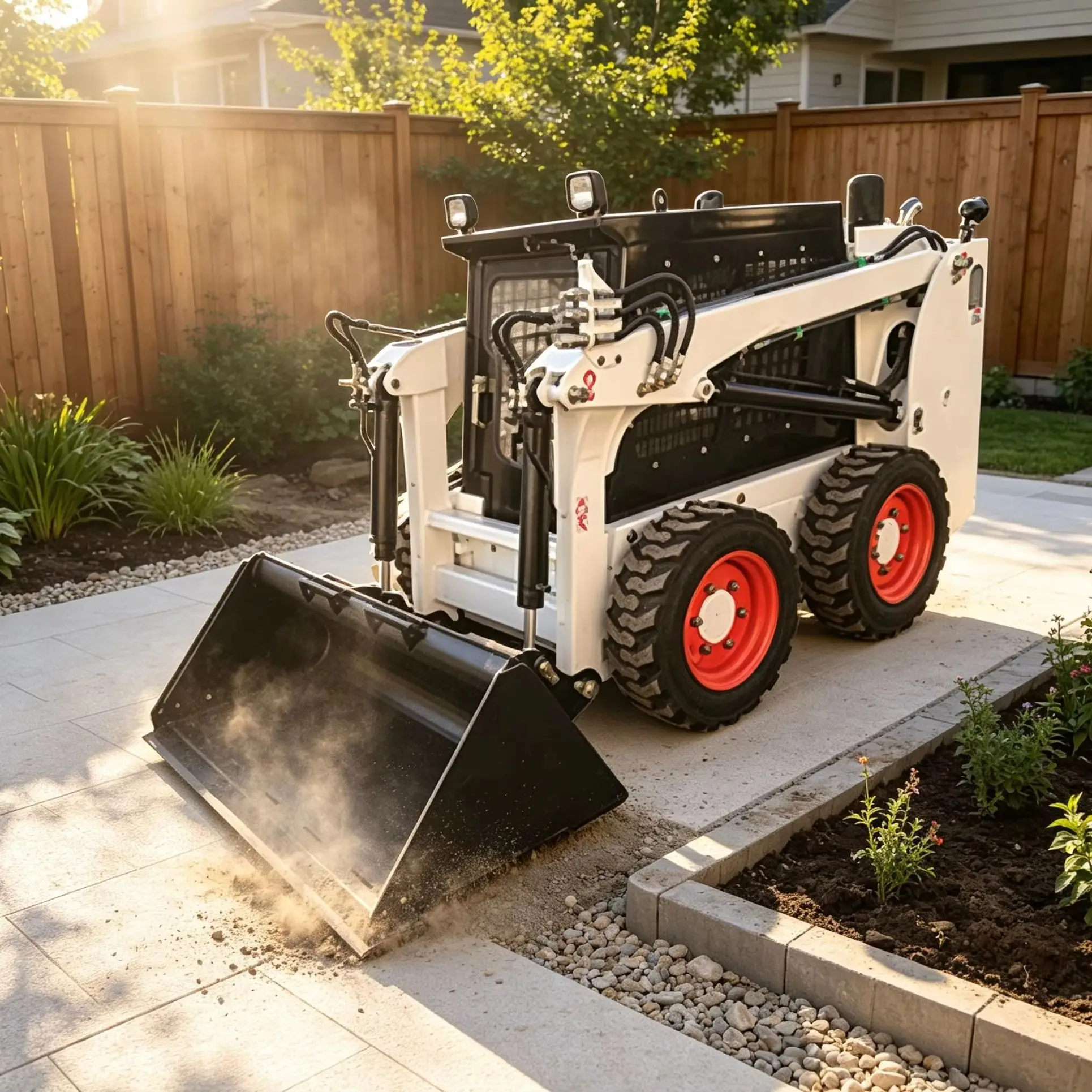 Excellent site adaptability Heavy duty rubber tires Skid Steer Loader Mini Skid Steer Compact Skid Loader