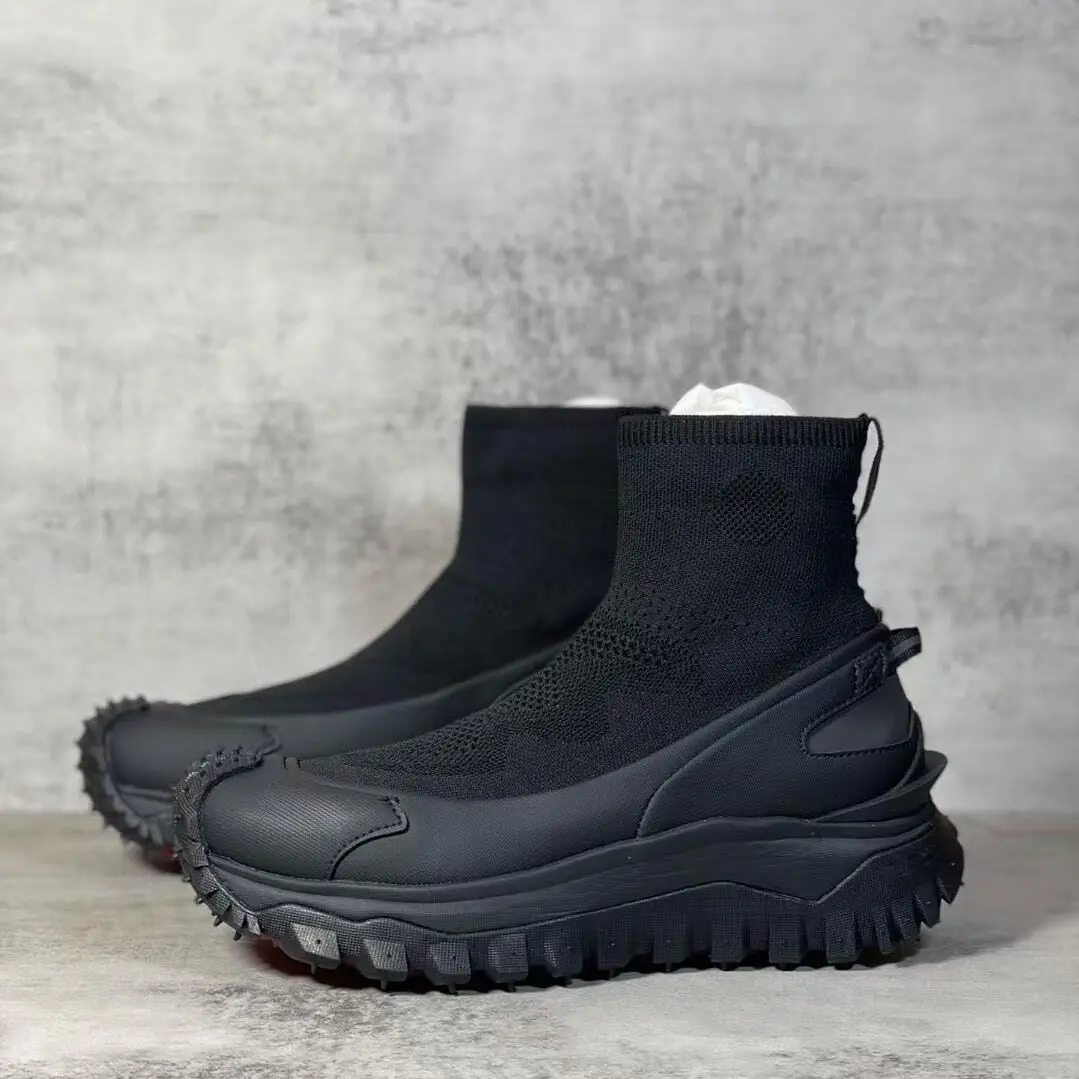 

Эластичные дышащие ботинки челси, тонкие вязаные ботинки без шнуровки с высоким берцем, мужские повседневные спортивные ботинки, чехол для ног