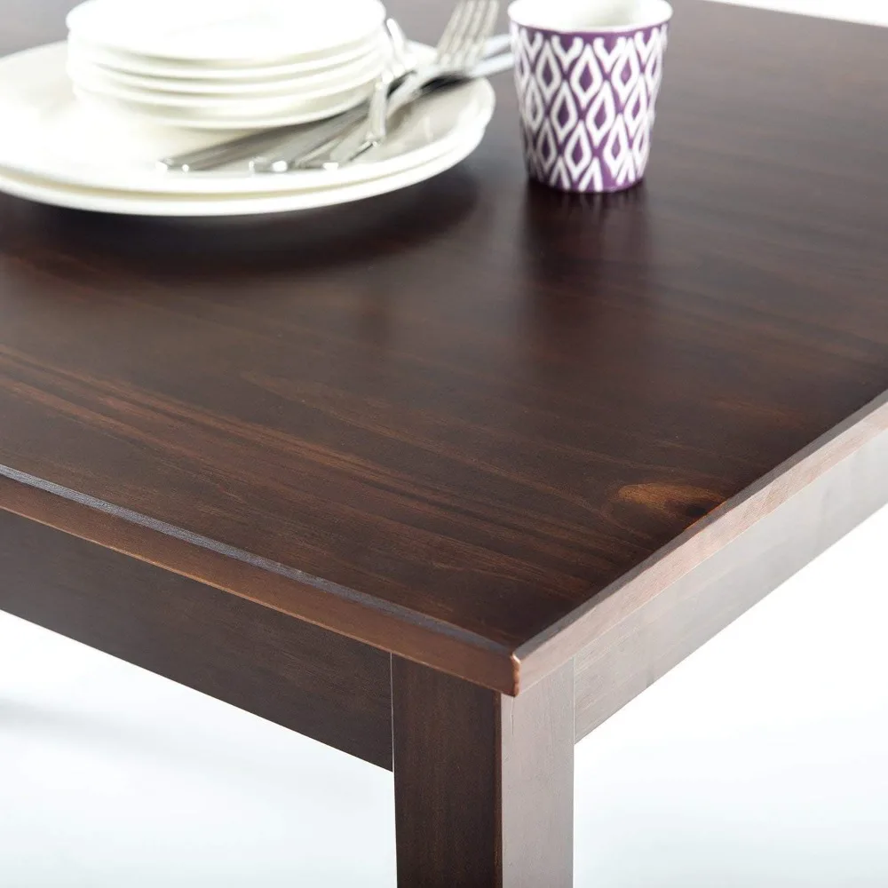 Mesa de comedor Juliet Espresso Wood, solo mesa, 45 x 28 x 29 pulgadas