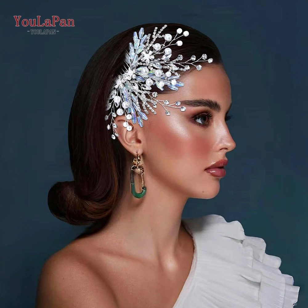 

TOPQUEEN Rhinestone Crystal Hair Comb Wedding Bride Headdress Woman Fashion Headpiece Headwear Holiday Hair Ornaments HP914